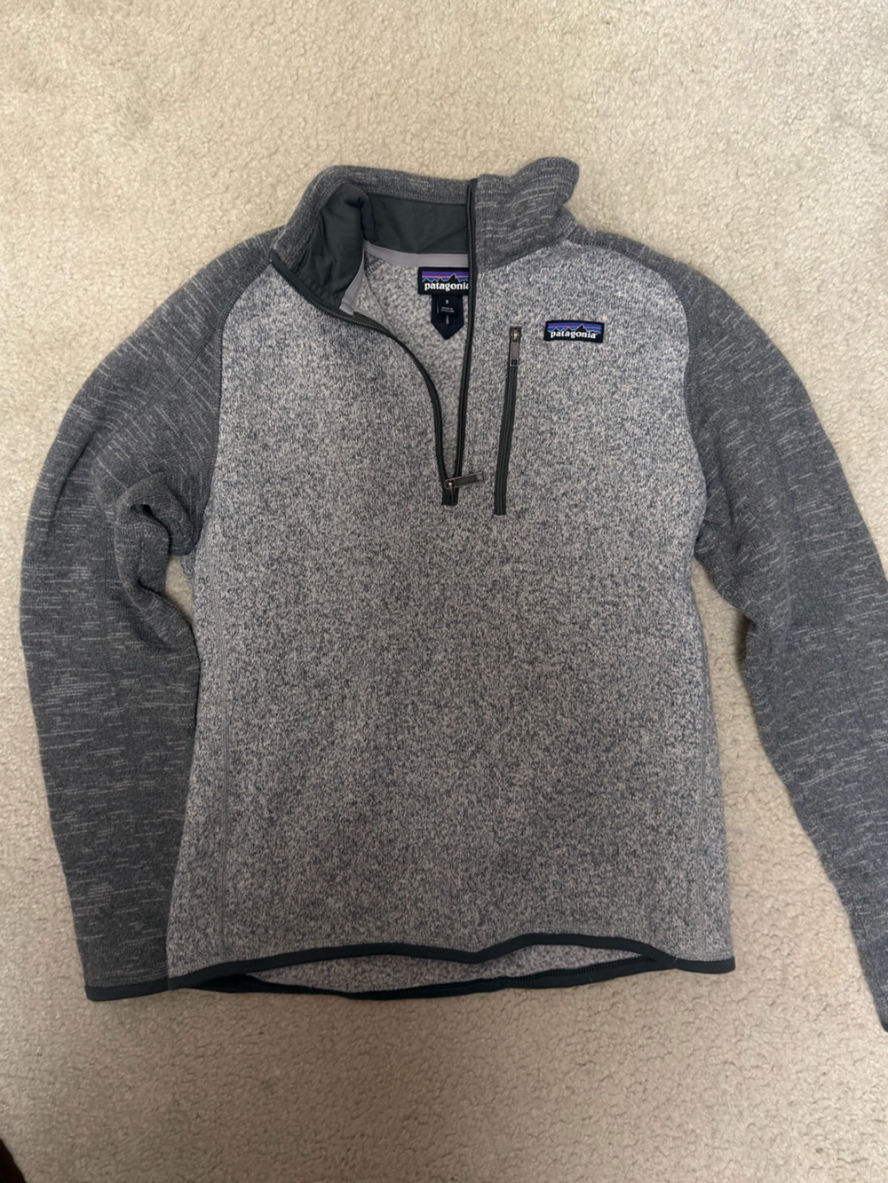 Patagonia Men's Heather Gray Better Sweater 1/4-Zip
